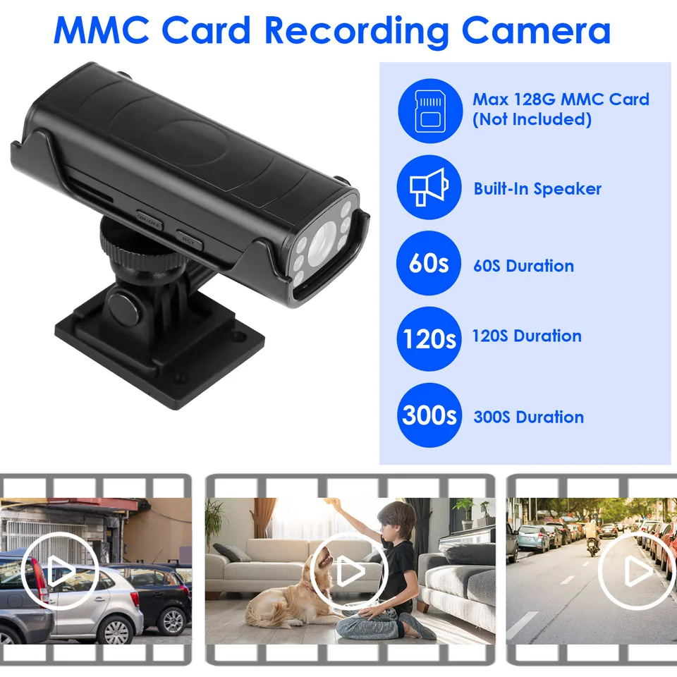 1Pc Wireless Camera Reverse Hitch Guide Camera Vehicle Backup Rechargeable Camera With Flexible Adhesive Base Night Vision For Car RVs Trailer Truck view 3