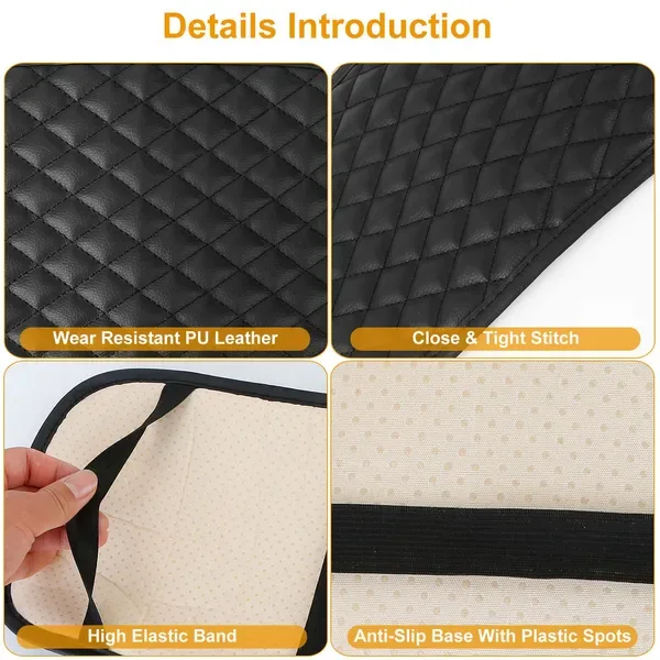 Car Armrest Pad Cover PU Leather Auto Center Console Seat Box Cover Protector Car Accessories Armrest Cushion Pad view 4