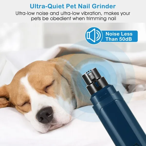 Dog Nail Grinder 2 Speeds Quiet USB Rechargeable Pet Nail Grinder Professional Pet Nail Trimmer Cordless Paws Grooming Dog Nail Grinder 2 view 2