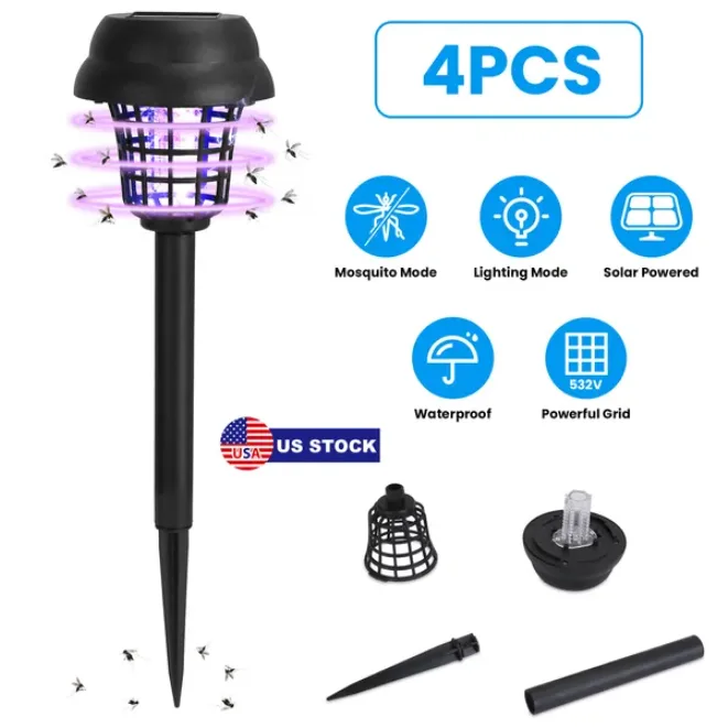 Solar Powered Wooden Stake Outdoor Decorative Landscape Light view 3