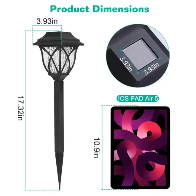 Solar Powered Wooden Stake Outdoor Decorative Landscape Light view 2