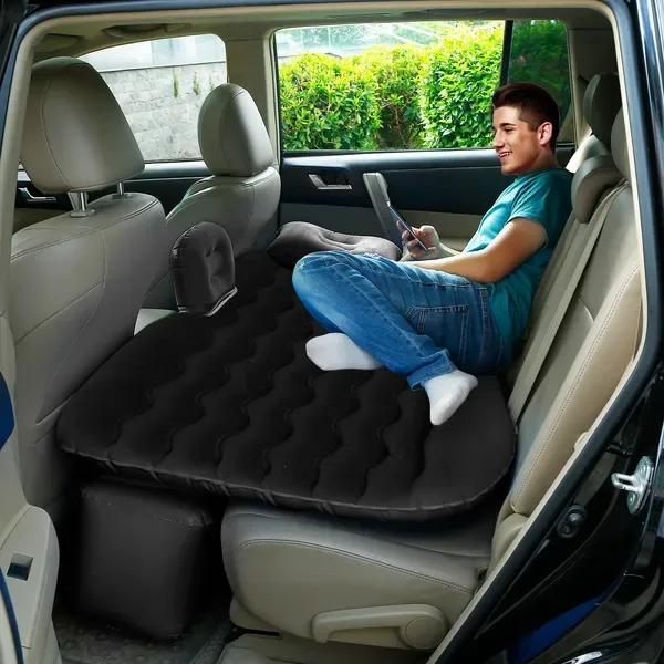 Car Air Mattress Bed Inflation Car Mattress Bed Portable Travel Camping Sleep Mat Car Inflation Bed For Trip view 3