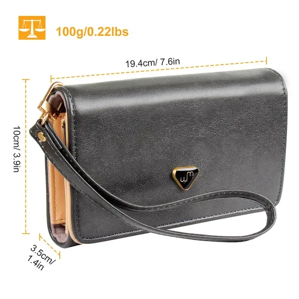 Women Wristlet Wallet PU Leather Lady Purse Credit Card Holder view 2