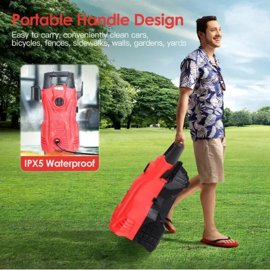 Electric High Pressure Washer 3000PSI Max 2.6GPM Powerful Car Washer Pressure Cleaner With Adjustable Spray Nozzle Soap Dispenser IPX5 view 3