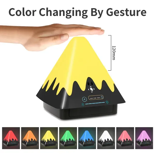 Touch Control Night Light 8-Color Change 6 Level Dimmable Light Brightness Table Lamp Portable Timer Lamp view 4
