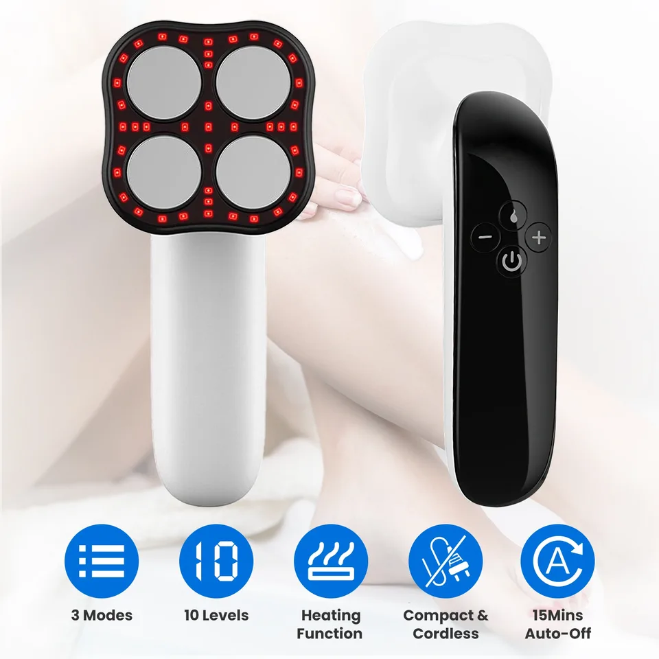 1Pc Body Shaping Machine Cordless Cellulite Massager Skin Tightening Device With 3 Modes 10 Levels Heating Function 15Mins Auto Off For Belly Waist Butt Arms Legs Hip Neck