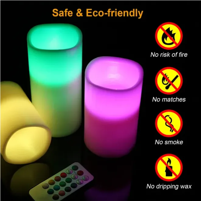 Wireless Battery Powered LED Flashing Candle view 2