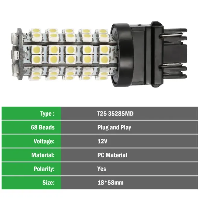 6000K Pure White Car Light view 3