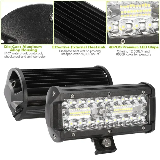 7in LED Light Bar 120W 12000LM LED Work Light view 2