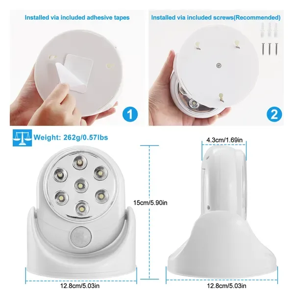 Wireless LED Spotlight 90 Degree Motion Sensor Night Lamp view 3