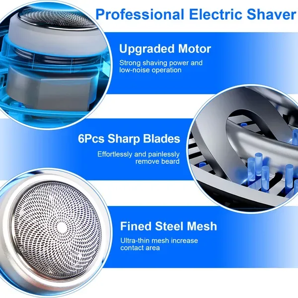 Portable Electric Shaver With LED Digital Display Type-C Rechargeable view 4
