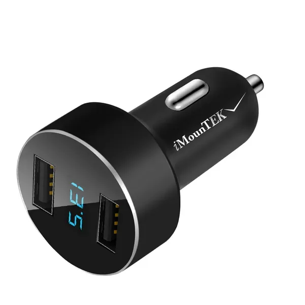 Dual USB Car Charger Adapter Aluminum Alloy Fast Car Charging view 4