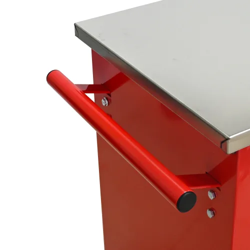 5 Drawers Multifunctional Tool Cart With Wheels,Metal Rolling Tool Cart Storage For Garage Workshop Warehouse Repair Shop--With Stainless view 3