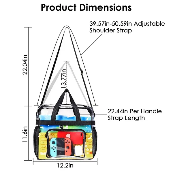 Clear Crossbody Bag Stadium Approved Clear Transparent Shoulder Bag view 4