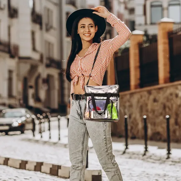 Clear Crossbody Bag Stadium Approved Clear Transparent Shoulder Bag view 2