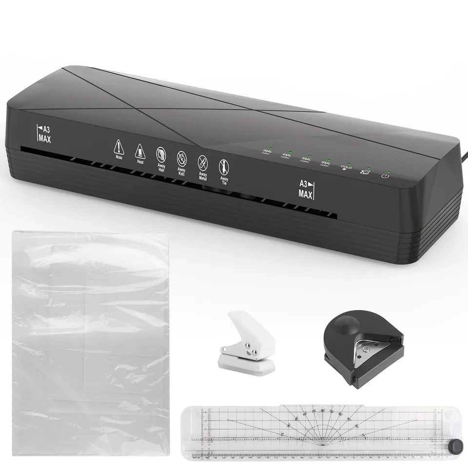 1Pc 13Inch Laminator Machine Hot And Cold Mode A4 Personal Thermal Laminator With ABS Function 60S Warm Up Time 30Mins Auto Off For Home Office School Business view 3
