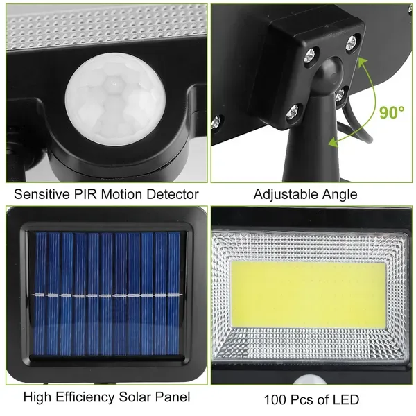 Solar Powered Wall Lights Outdoor LED Beads Motion Sensor Lamp view 4