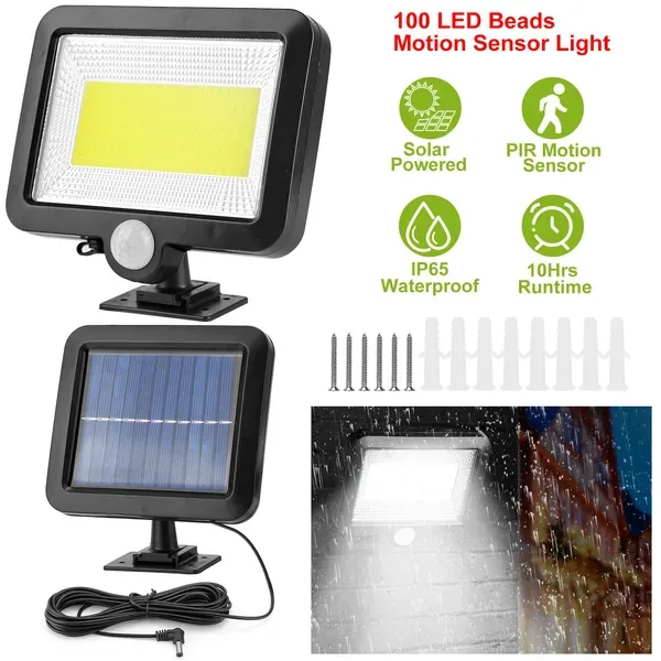 Solar Powered Wall Lights Outdoor LED Beads Motion Sensor Lamp view 3