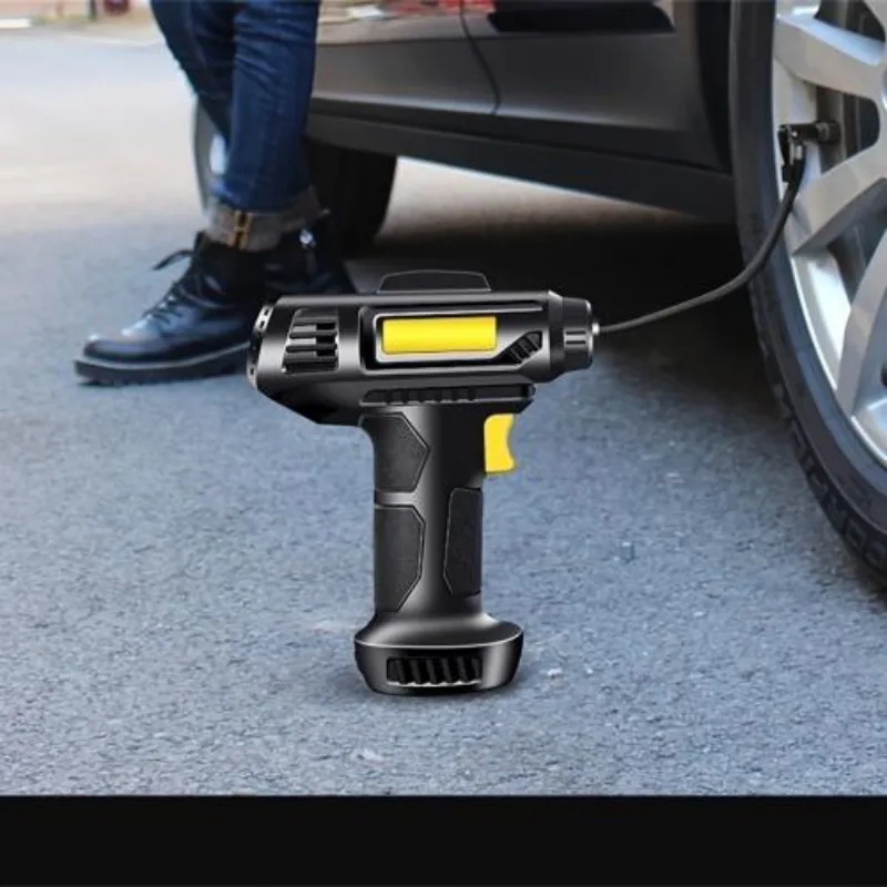 Intelligent Digital Display Wireless Portable Handheld Car Tire And Bicycle Air Pump view 3