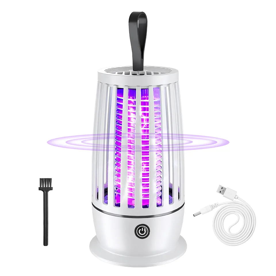 1Pc Rechargeable Mosquito Killer Lamp Bug Zapper With Night Light Strap Mosquito Catcher With Max 1615Square Feet Range UV Light For Indoor Outdoor view 4