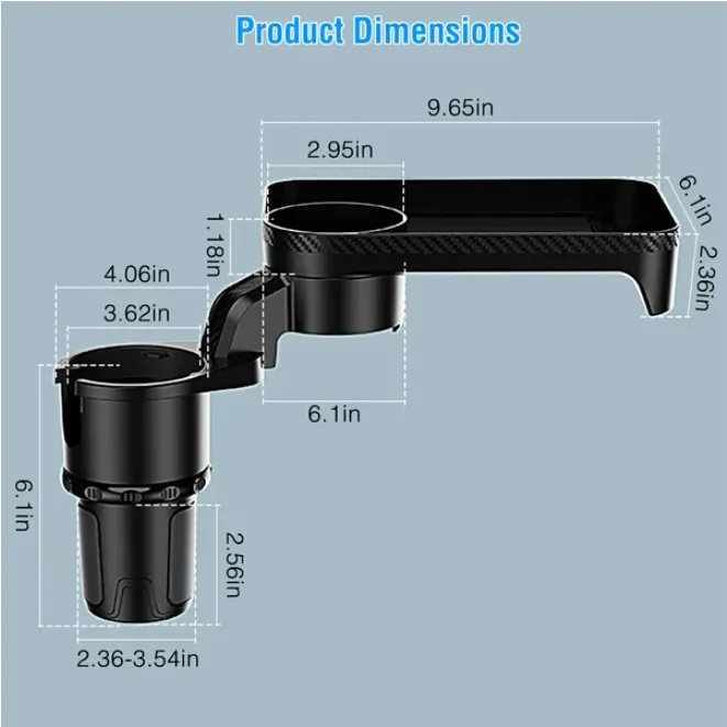 Rotating Car Bottle Holder Expander Adapter view 2