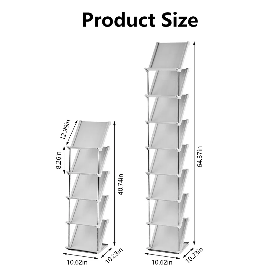 8 Tier Vertical Shoe Rack Narrow Free Standing Storage Organizer For Entryway Space-Saving Stackable Shoe Holder Corner Shoe Tower For view 4