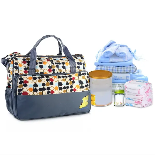 5PCS Baby Nappy Diaper Bags Set Mummy Diaper Shoulder Bags W view 2