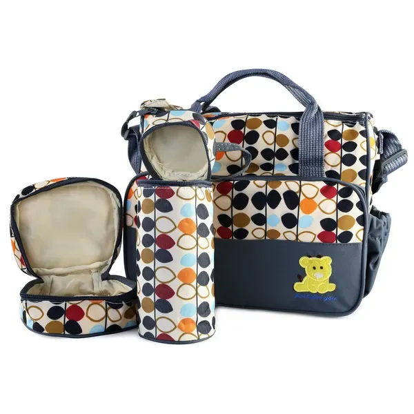 5PCS Baby Nappy Diaper Bags Set Mummy Diaper Shoulder Bags W view 3