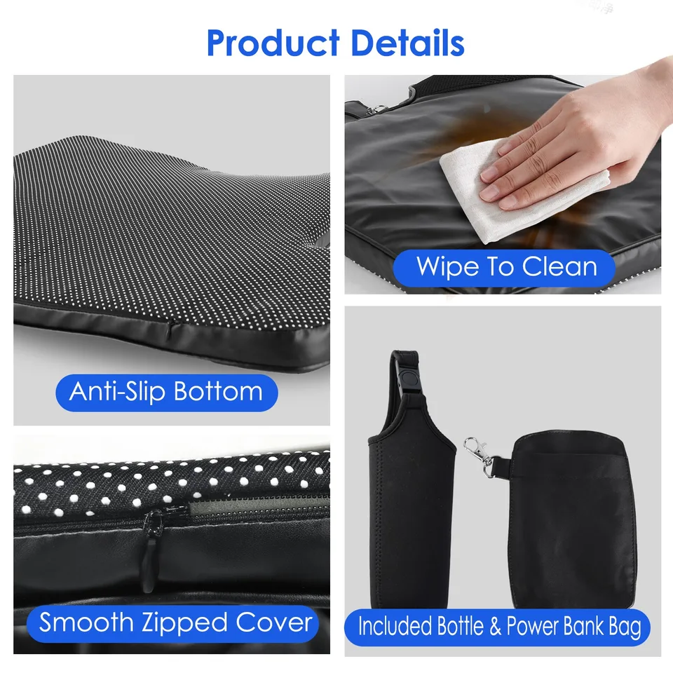 Summer Water Cooling System Seat Cushion With Fans 3 Speeds 78 Fehrenheit Constant Temperature USB Plug Portable Auto On-Off Ventilated Seat Cushion For Home Office Car view 4