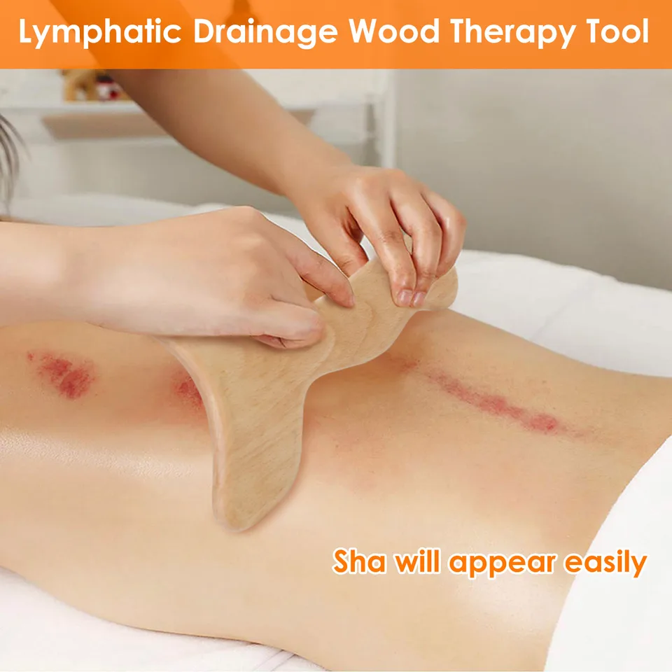 1 Pc Wood Therapy Massage Tool Lymphatic Drainage Paddle Wooden Scraping Tools Therapy Massager Body Sculpting Tool view 3