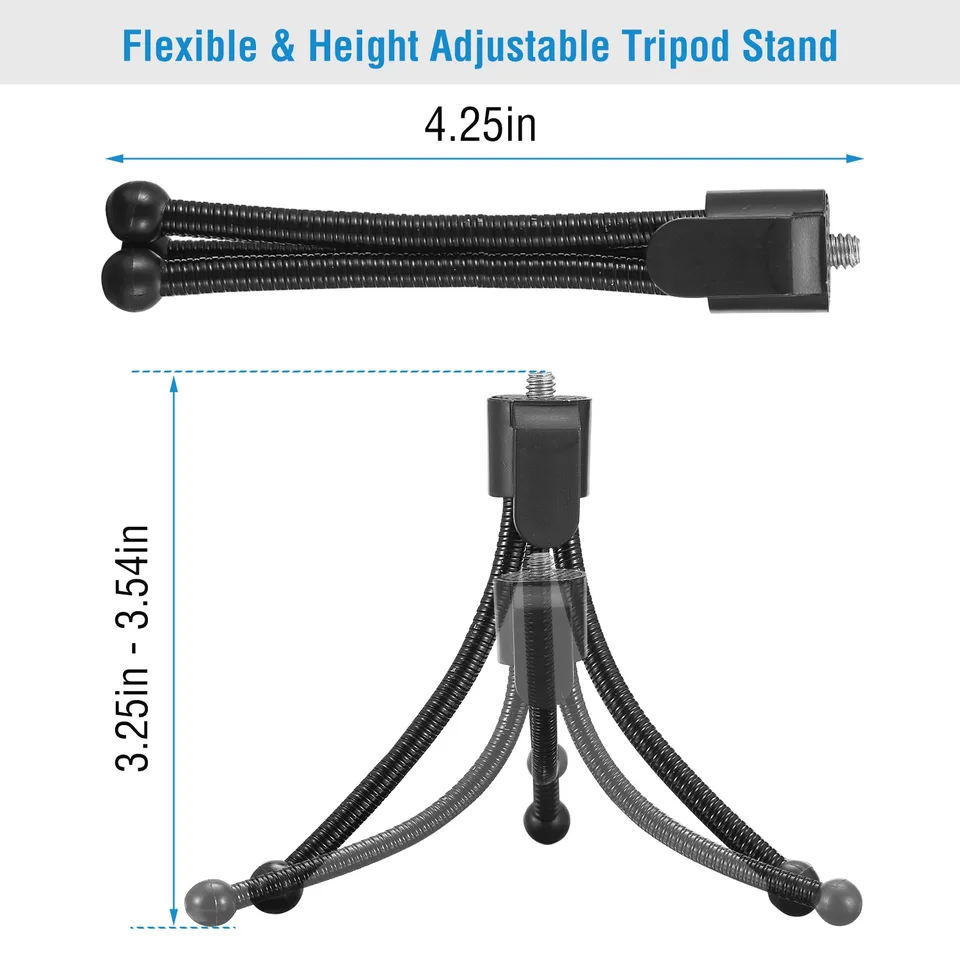 Tripod Stand For Camera Mini Projector Flexible Tripod Holder Heavy Duty Camera Tabletop Mount With Anti-slip Feet For Photograph Recording view 3