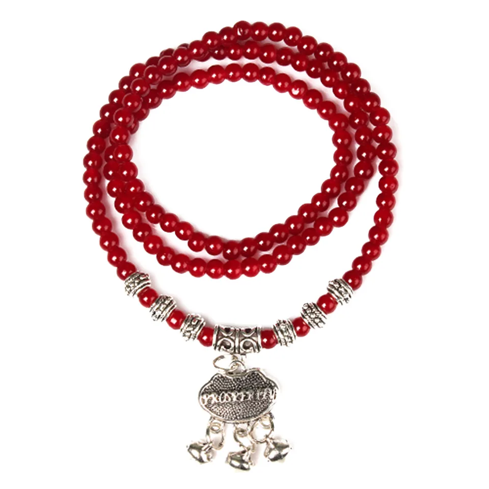 Red Agate Beaded Good Lock Bracelet view 2