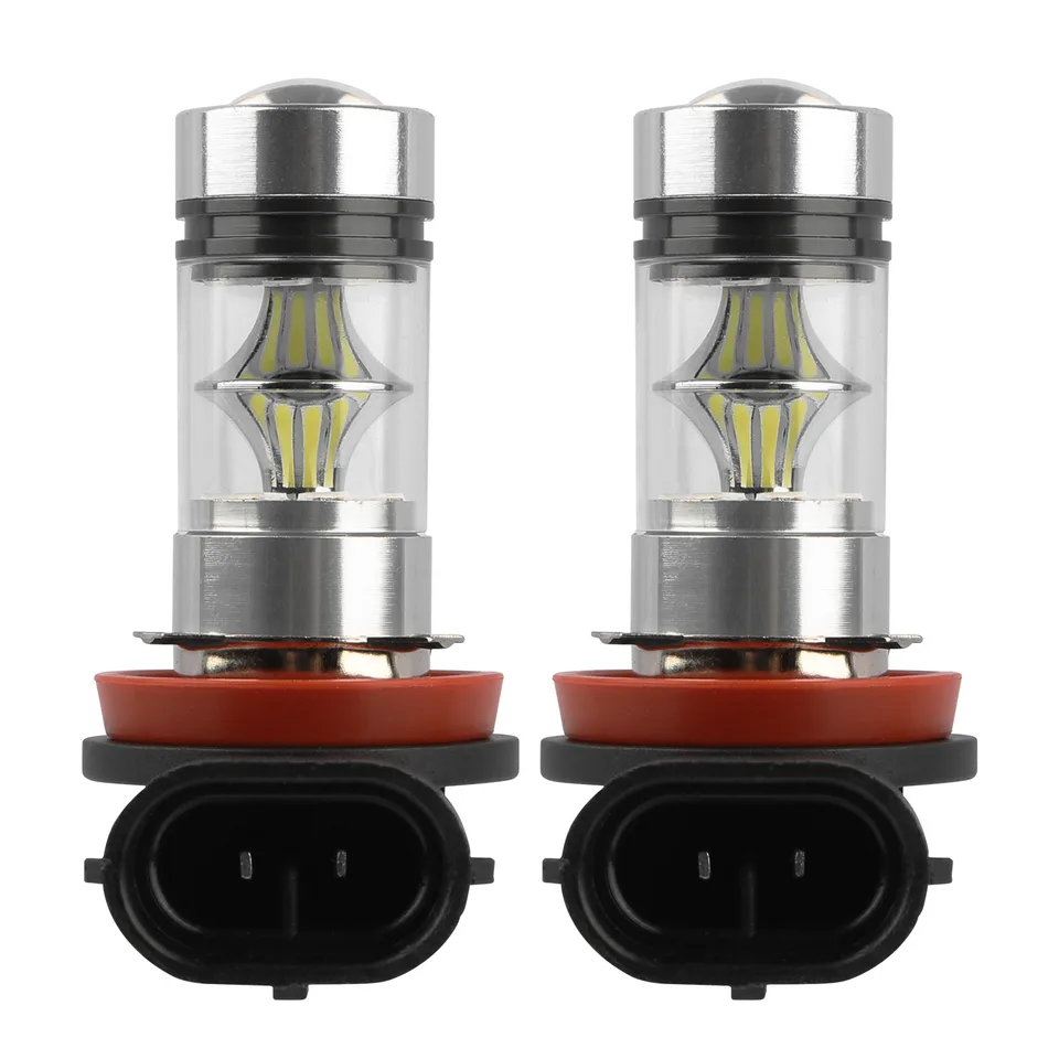 2PCS H8-H9-H11 LED Fog DRL Light Bulb IP65 Water-Resistant 360 Degree Beam Angle 6000K White view 2