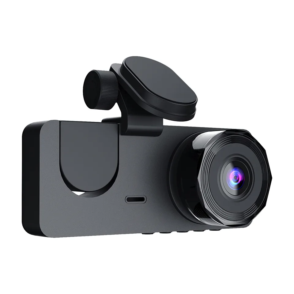 3 Channel Dash Cam Front Inside Rear Vehicle Driving Recorder Car DVR With 32G MMC Card G Sensor Motion Detection Parking Monitor Loop Recording view 4