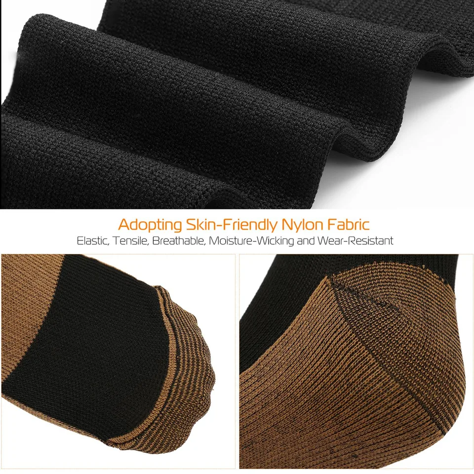 Unisex Copper Compression Socks Women Man Durable Hose Graduated Support Socks For Running Nursing Shin Splints Edema Swelling Recovery view 4