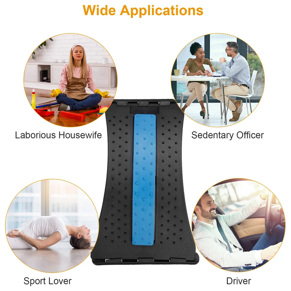 Back Massage Stretching Device Multi-Level Lumbar Spinal Support Stretcher Herniated Disc Upper Lower Back Pain Relief view 2
