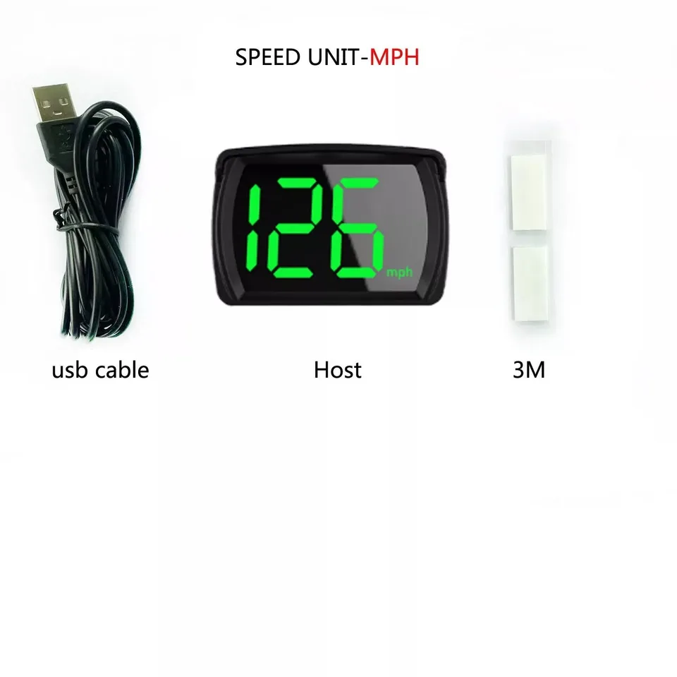 New HUD Car Head-up Display MPH Speed Display 3-inch Multi-function LCD MPH Dashboard view 3