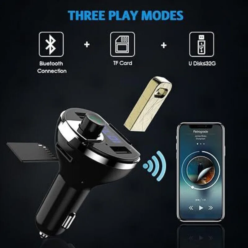 Car Bluetooth T20 Hands-free FM Transmitter MP3 Player Phone Charger view 4