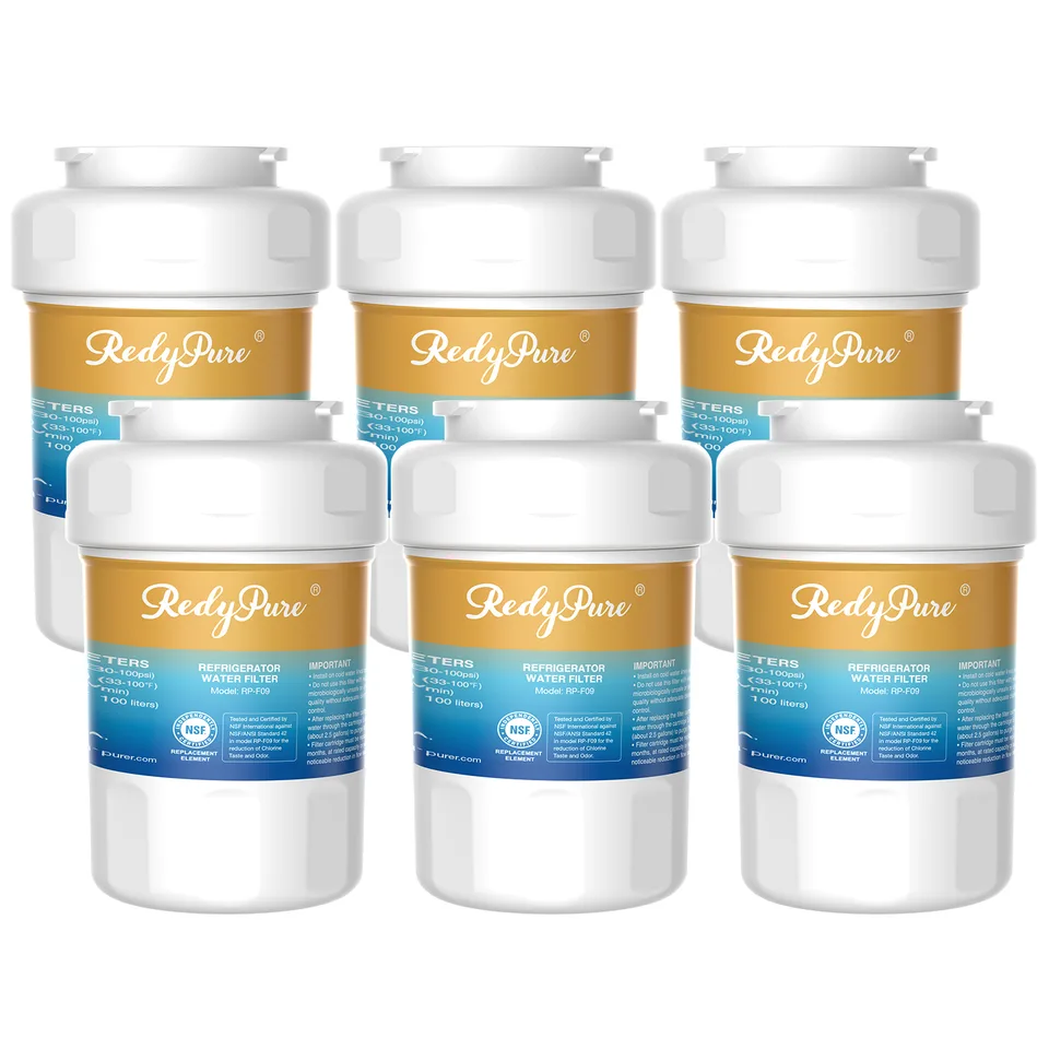 1-6 Pack Refrigerator Water Filter Replacement For GE MWF, SmartWater MWFP, MWFINT, MWFA, GWF, HDX FMG-1, Kenmore 9991, GSE25GSHECSS, WFC1201 Water Filter