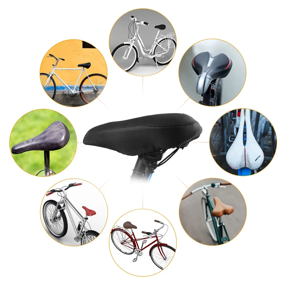 1Pc Bike Seat Cover Anti-Slip Comfortable Bicycle Padded Saddle Cover Wear Resistant Soft Gel Cushion For Narrow Bike Seats Mountain Bike Seat view 2