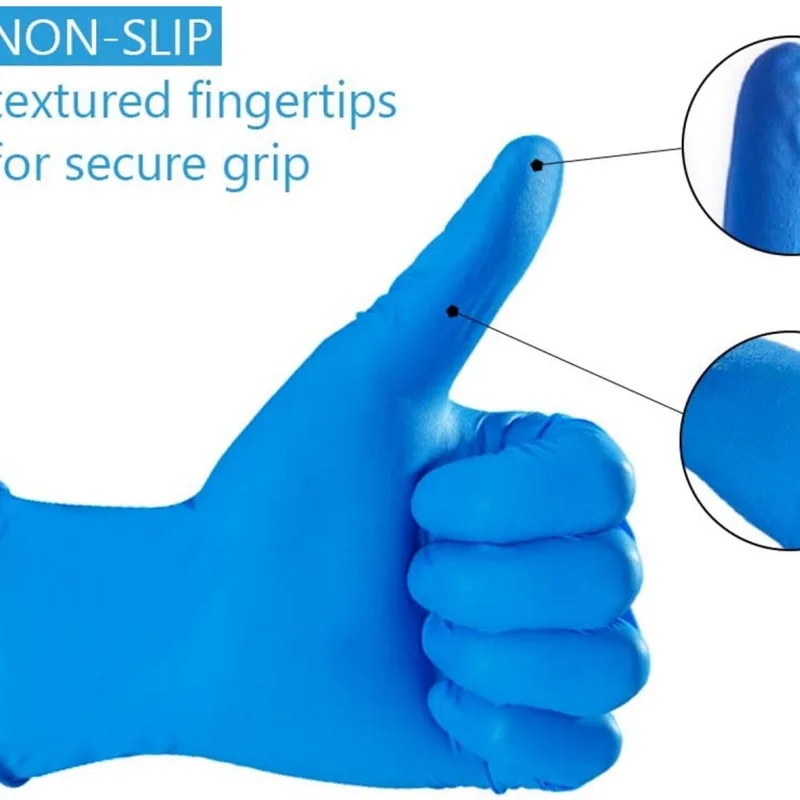 Nitrile Disposable Exam Glove Multipurpose Gloves Latex-Free,100pcs,Blue,Medium view 2