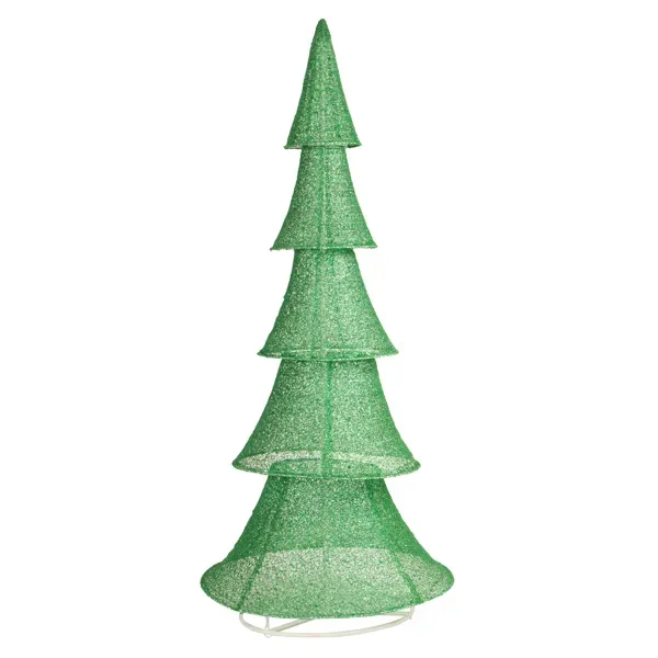 6FT Lighted Christmas Tree Yard Decorations, Pre-lit Pull Up Christmas Tree With 200 LED Warm White Lights For Xmas Outdoor Holiday Indoor Decor Lighted Holiday Displays