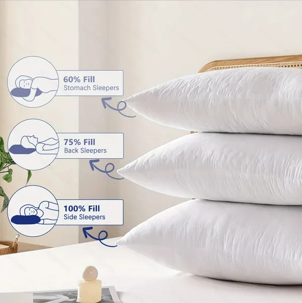 White Standard Size Extra Firm-pillow 1800