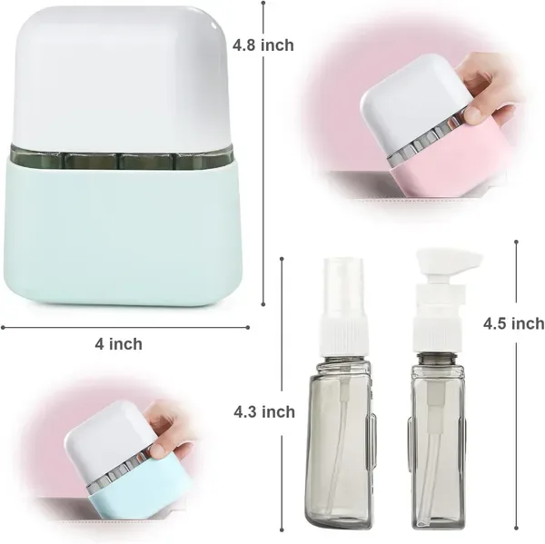 Travel Bottle Set, 8-Pack TSA Approved Travel Size Bottles, Travel Container Dispenser, Travel Shampoo Bottles For Cosmetics Conditioner And Lotion view 3
