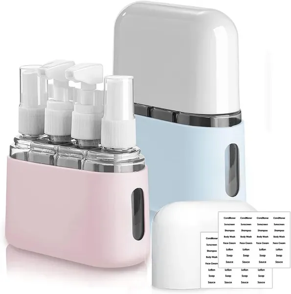 Travel Bottle Set, 8-Pack TSA Approved Travel Size Bottles, Travel Container Dispenser, Travel Shampoo Bottles For Cosmetics Conditioner And Lotion