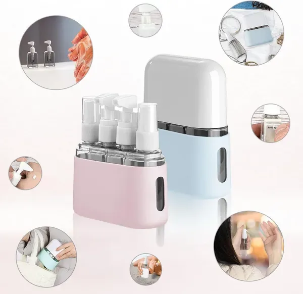 Travel Bottle Set, 8-Pack TSA Approved Travel Size Bottles, Travel Container Dispenser, Travel Shampoo Bottles For Cosmetics Conditioner And Lotion view 4