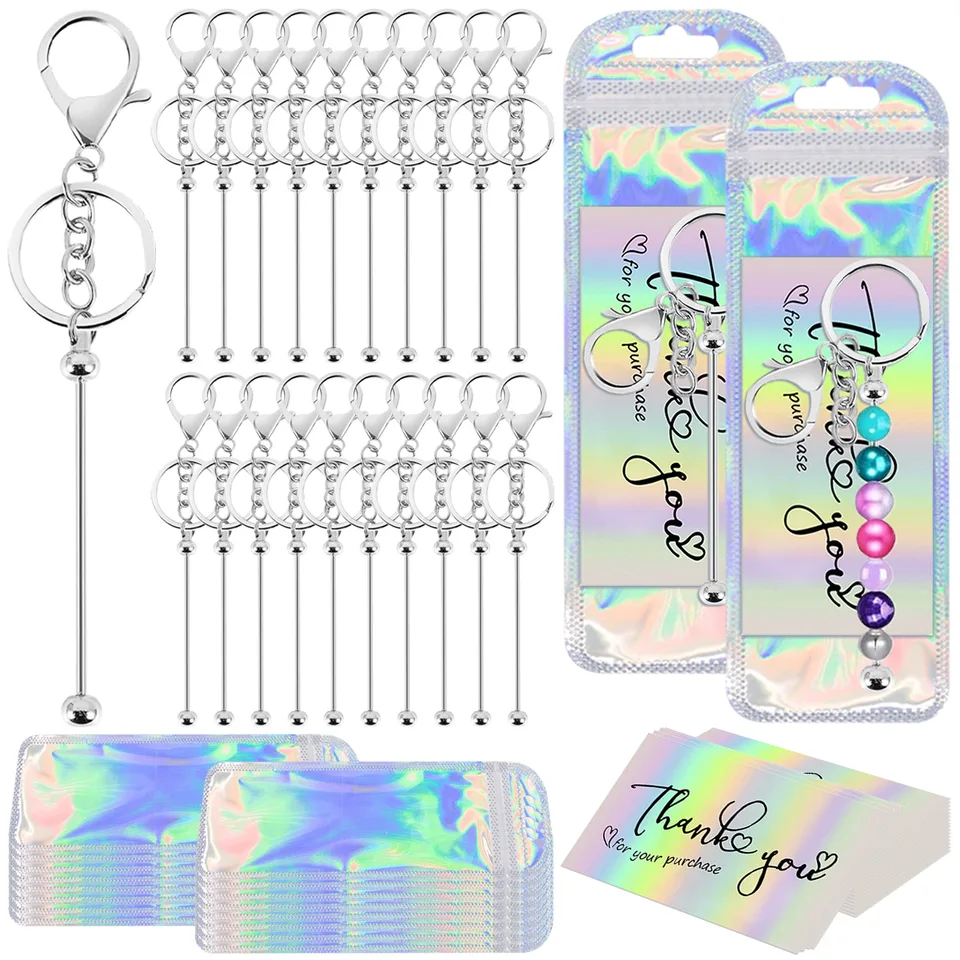 20 Sets Beadable Keychain view 4