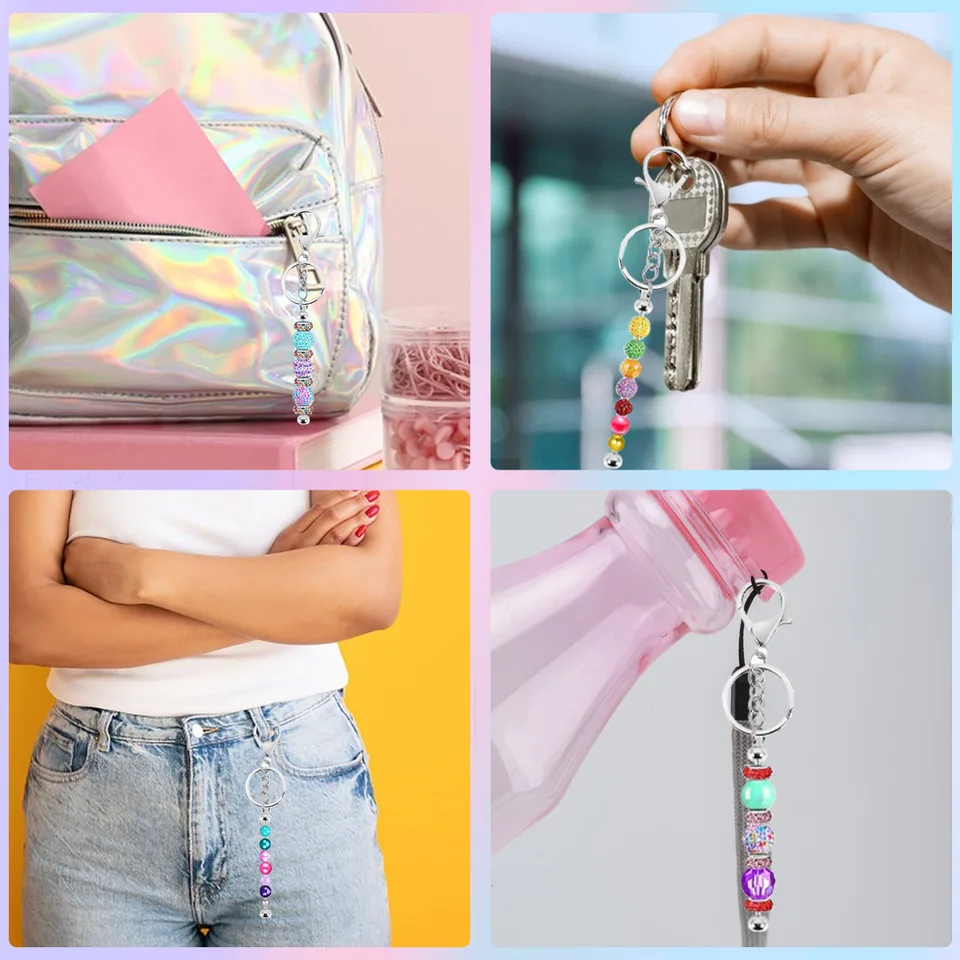 20 Sets Beadable Keychain view 3
