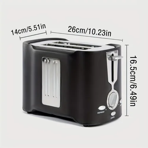2 Slice Toaster, Quick & Even Results Every Time, Wide Slots Fit Any Size Bread Drop-Down Crumb Tray For Easy Clean Up, Stainless view 2