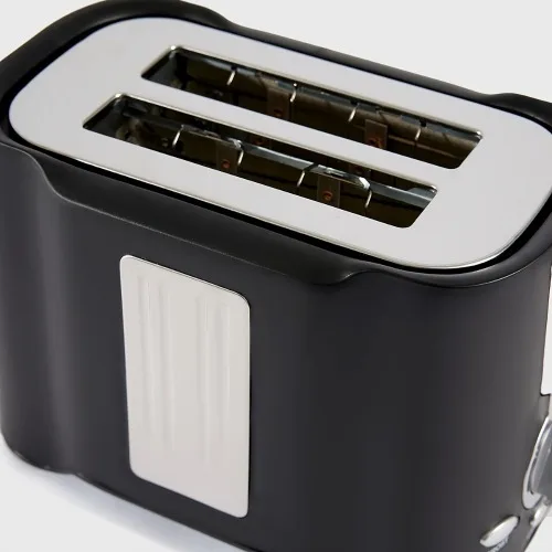 2 Slice Toaster, Quick & Even Results Every Time, Wide Slots Fit Any Size Bread Drop-Down Crumb Tray For Easy Clean Up, Stainless view 3